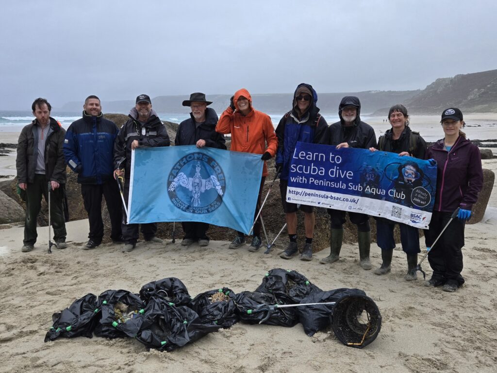Marine Champions on a beach clean